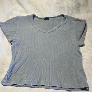 Brandy waffle knit crop top